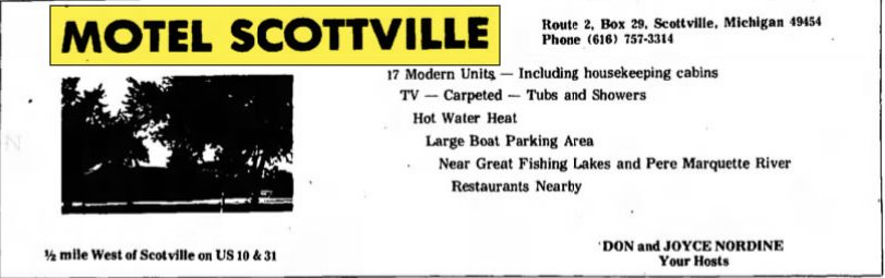 Motel Scottville - 1975 Ad
